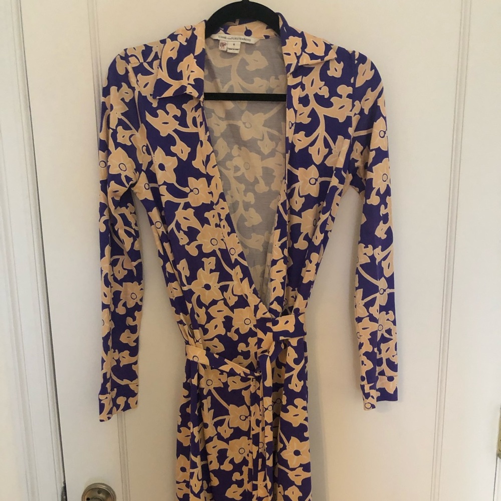 Diane von Furstenberg DVF Jeanne Wrap Dress Size 6